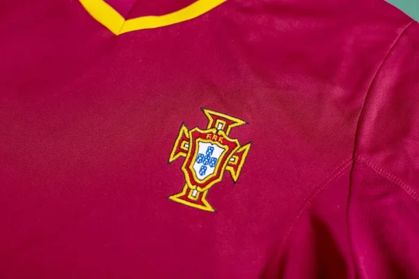 2000 Portugal Retro Soccer Jersey Home Replica Euro Cup - Image 5