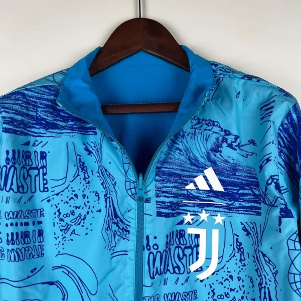 2023-2024 Juventus Reversible Windbreaker Blue Soccer Jersey 1:1 Thai Quality - Image 6