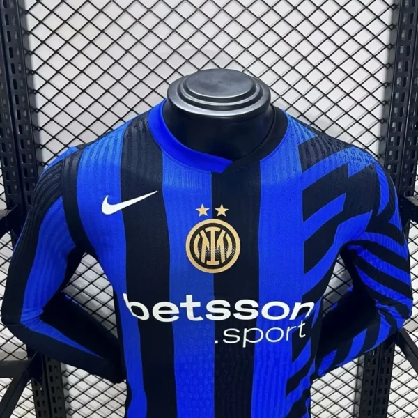 24-25 Inter Milan Home Long Sleeve Kit Player Version Shirt Soccer Jersey - Image 5