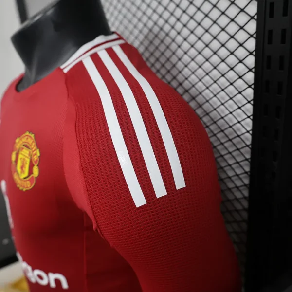 24-25 Manchester United Home Long Sleeve Player Version - Image 7