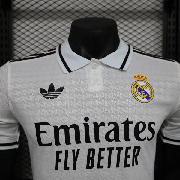 Real Madrid 24-25 Home Player Edition White POLO Shirt - Image 3