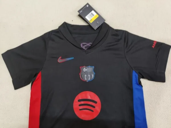 24-25 Kids Barcelona Away Kit(Jersey+Short) Without Spofity Text - Image 5