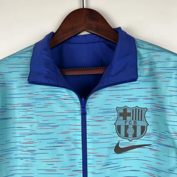 23-24 Barcelona Reversible Windbreaker Blue Soccer Jersey 1:1 Thai Quality - Image 8