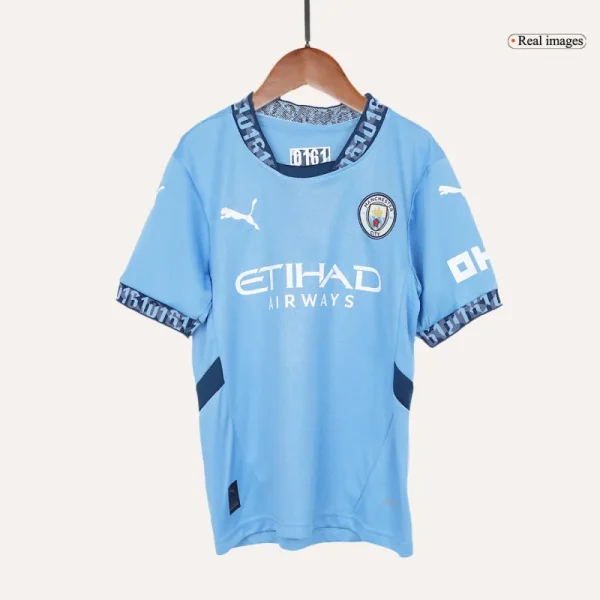 Kids Manchester City Home Jersey Kit Youth Apparels 2024/25 - Image 10
