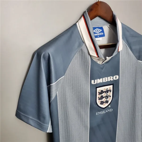1996 England Retro Soccer Jersey Away Replica Euro Cup - Image 8