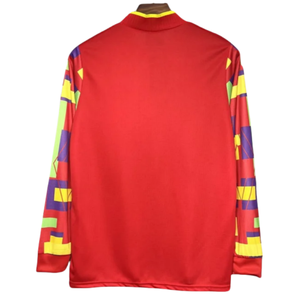 England Nation 95-96 Retro GoalKeeper Long Sleeve Kit Vintage Shirt Soccer Jersey - Image 2