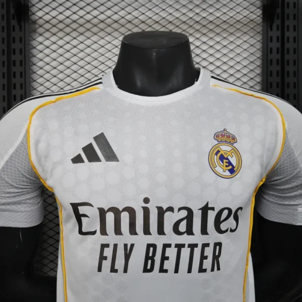 2025-26 Real Madrid Home Soccer Jersey Player Version Shirt - Image 3