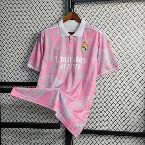 23-24 Real Madrid Chinese Dragon Pink Football Shirt - Image 11