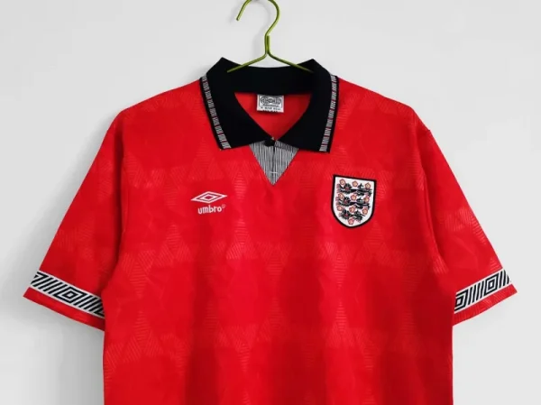 1990 England Retro Jersey Away Replica World Cup - Image 5