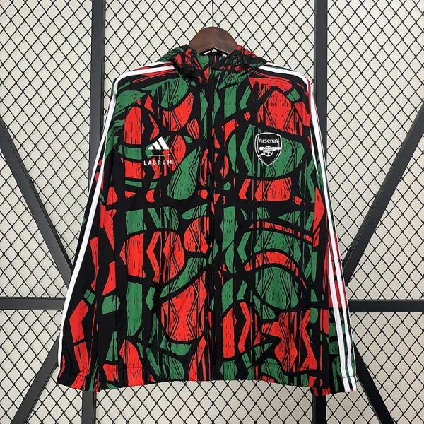24-25 Arsenal Red&Green Windbreaker Jacket Football - Image 2