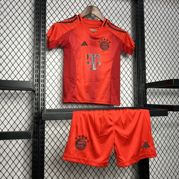 24-25 Bayern Munich Home Soccer Kids Kit Jersey+Shorts - Image 8