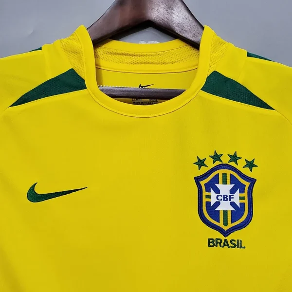 Brazil Retro Jersey Home World Cup 2002 - Image 5