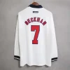 1998 England World Cup Home Retro Jersey Long Sleeve #7 BACKHAM #20 OWEN - Image 2