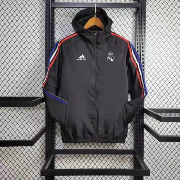 24-25 Real Madrid Windbreaker Black Football Shirt - Image 3