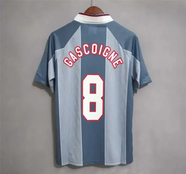 1996 England Retro Soccer Jersey Away Replica Euro Cup - Image 5