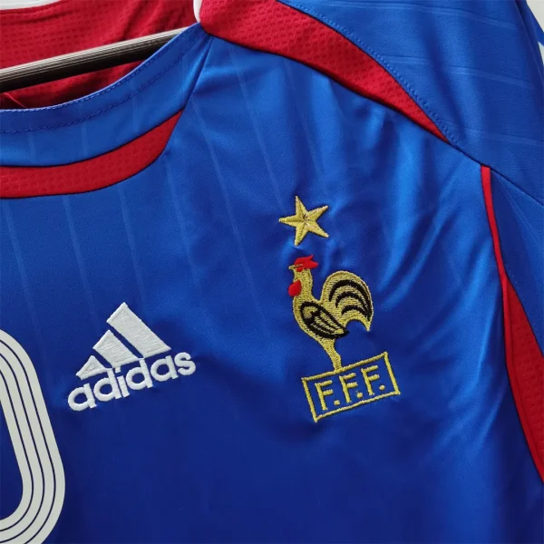 2006 France Zidane #10 Retro Jersey Home World Cup - Image 4