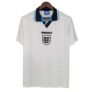 1996 England Retro Jersey Home Replica Euro Cup