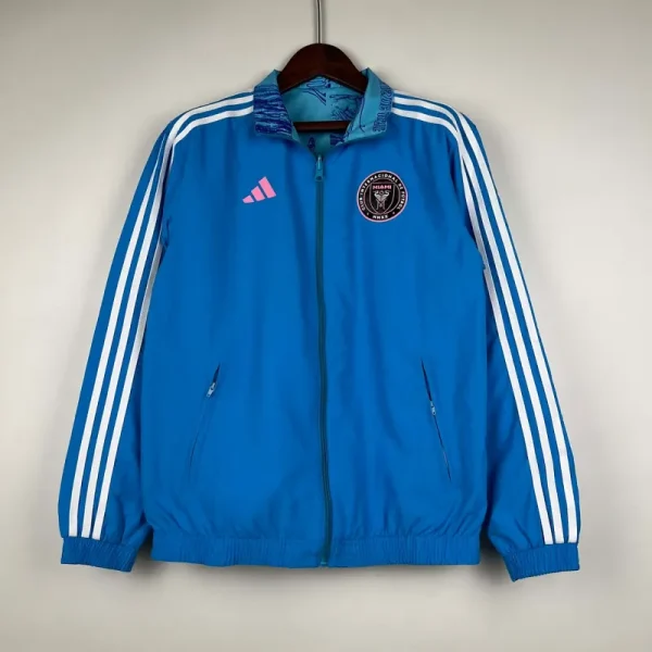 2023-2024 Inter Miami Reversible Windbreaker Blue Soccer Jersey 1:1 Thai Quality - Image 4