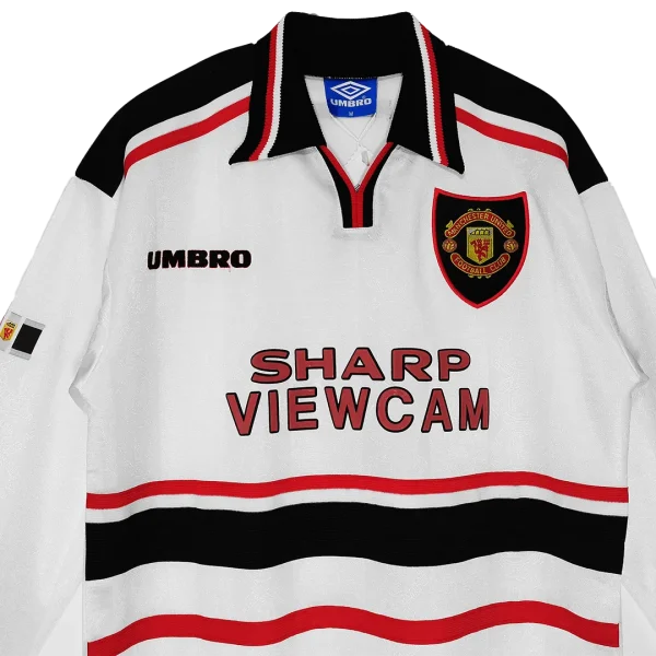 1998/99 Manchester United Retro Long Sleeve Away Jersey - Image 7