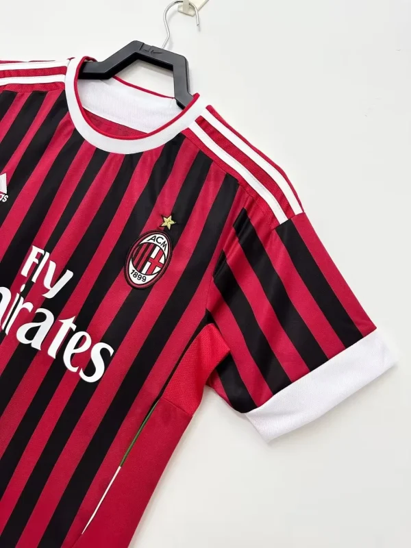 11-12 AC Milan Retro Jersey Home - Image 5