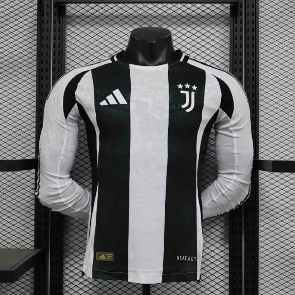 24-25 Juventus Home Soccer Jersey Player Version Long Sleeve - Image 7