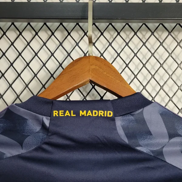 23-24 Real Madrid Away black blue white yellow Soccer Jersey - Image 8