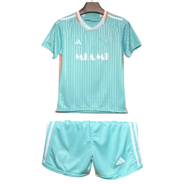 24-25 Inter Miami CF Third Away Soccer Kids Kit Jersey+Shorts - Image 3