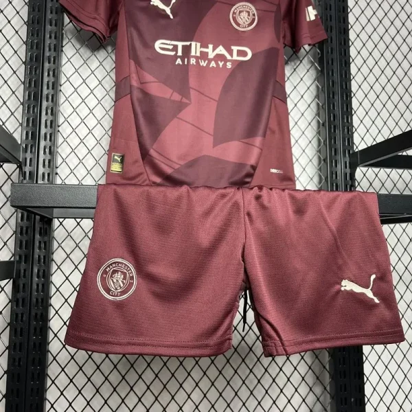 24-25 Manchester City Third Away Kids Kit Jersey+Shorts - Image 6