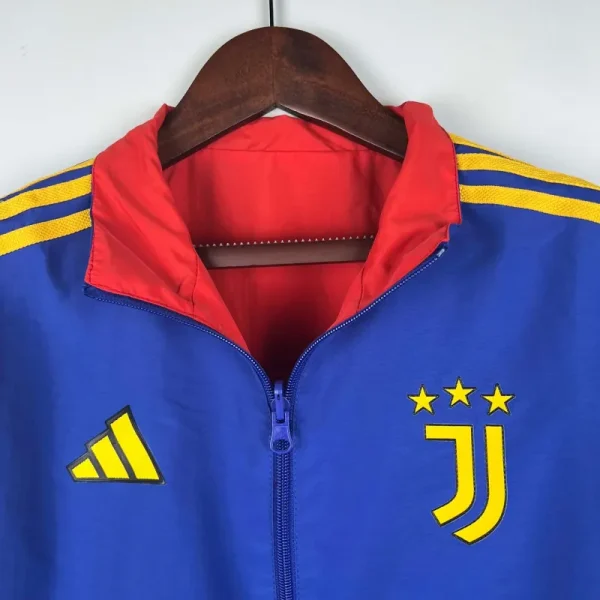 2023-2024 Juventus Reversible Windbreaker（Blue-red）Soccer Jersey 1:1 Thai Quality - Image 7