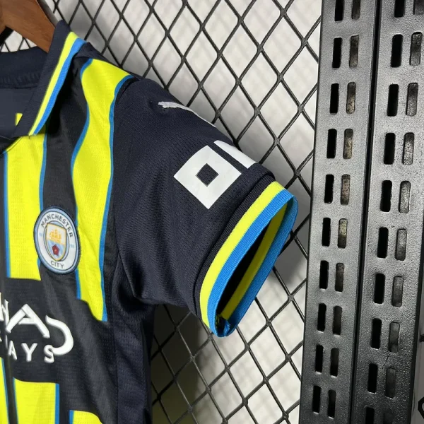 24-25 Manchester City Away Kids Kit Jersey+Shorts - Image 4