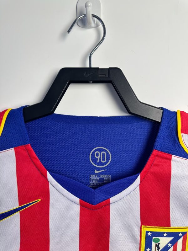 Nike Atletico Madrid Retro Home Soccer Jersey Long Sleeve 2004-05 - Image 6