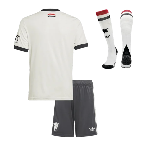 Kids Manchester United Custom Third Away Full Soccer Kits 2024-25 - Image 2