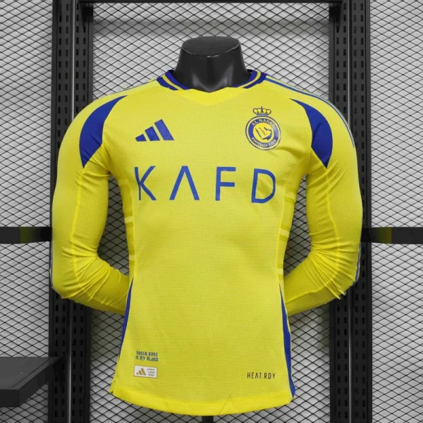 24-25 Al Nassr Home Long Sleeve Jersey Player Version - Image 3