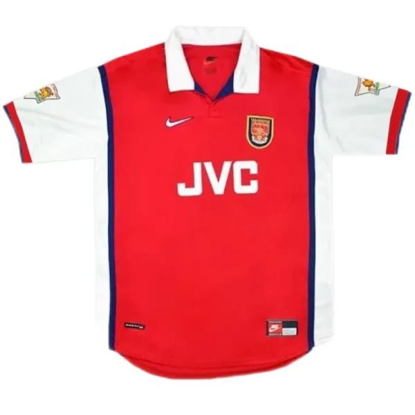 98-99 Arsenal Bergkamp #10 Retro Jersey Home - Image 2