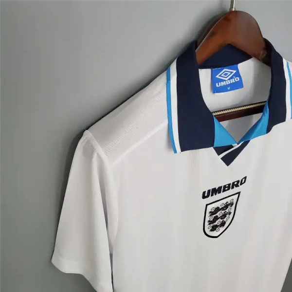 1996 England Retro Jersey Home Replica Euro Cup - Image 6