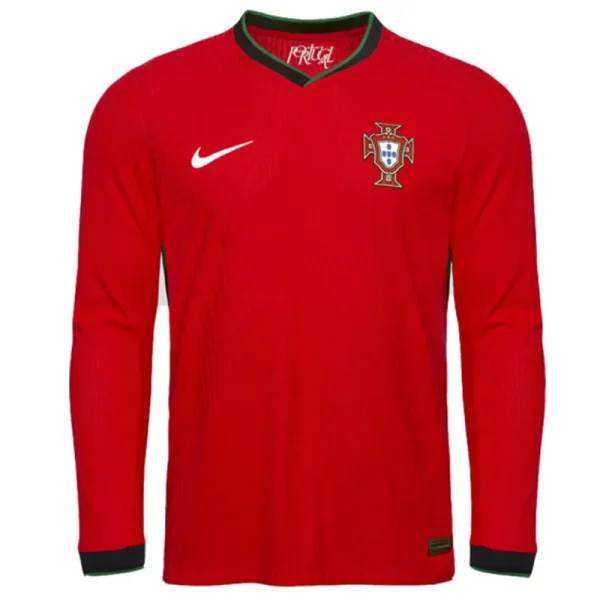 2024 Portugal Home Long Sleeve Jersey Euro