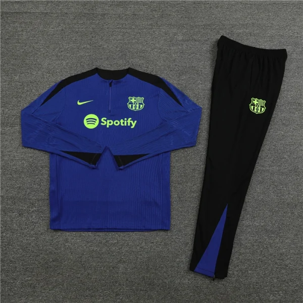 24-25 Barcelona Long Sleeve Kits Blue Training Suits Football - Image 3