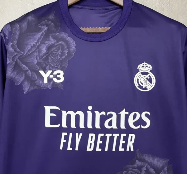 23-24 Real Madrid Y-3 Fourth Jersey Purple - Image 3
