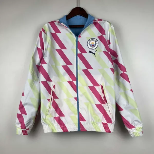 2023/2024 Manchester City Reversible Windbreaker Blue Soccer Jersey 1:1 Thai Quality - Image 15