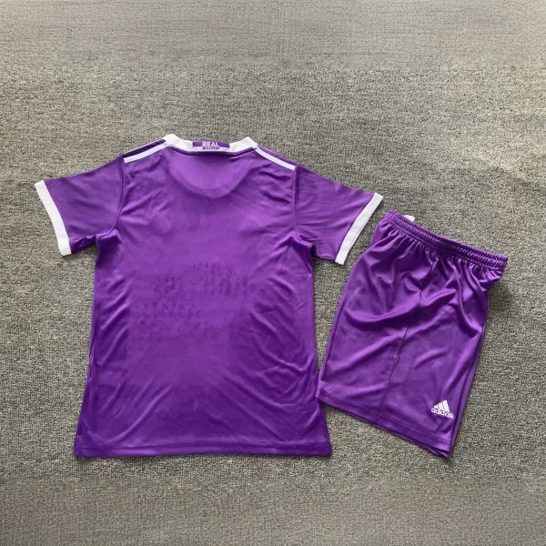 Real Madrid16-17 Away Retro Kids Kits Children Sets Football Jersey - Image 6