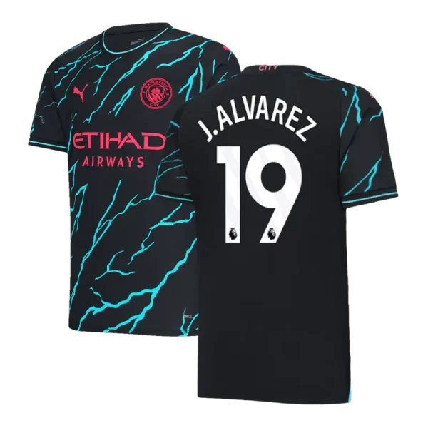 2023/24 HAALAND #9 DE BRUYNE #17 J.ALVAREZ #19 FODEN #47 Manchester City Third Away Jersey - Image 5