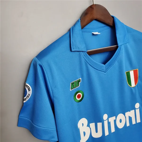 1987/88 Napoli Retro Jersey Home - Image 7