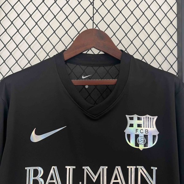 24-25 Barcelona Black Reflective Special Edition Soccer Shirt - Image 3