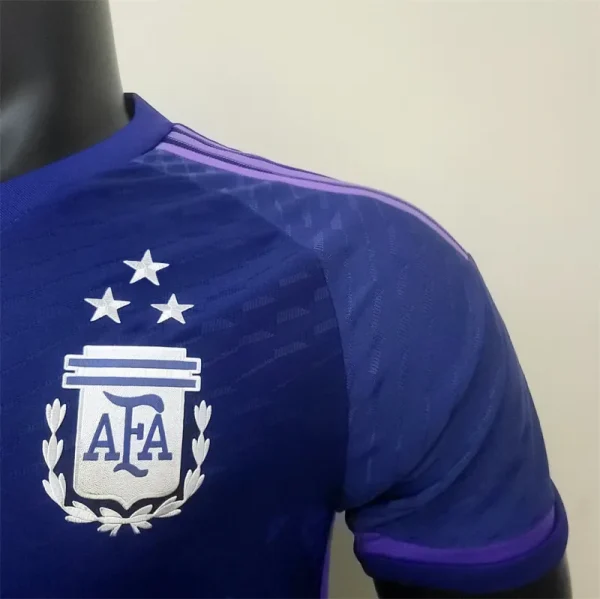 2022 Argentina World Cup Champion Edition 3 stars Away Jersey Player Version - Image 6