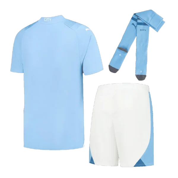 2023/24 Manchester City Home Whole Kit(Jersey+Shorts+Socks) - Image 2