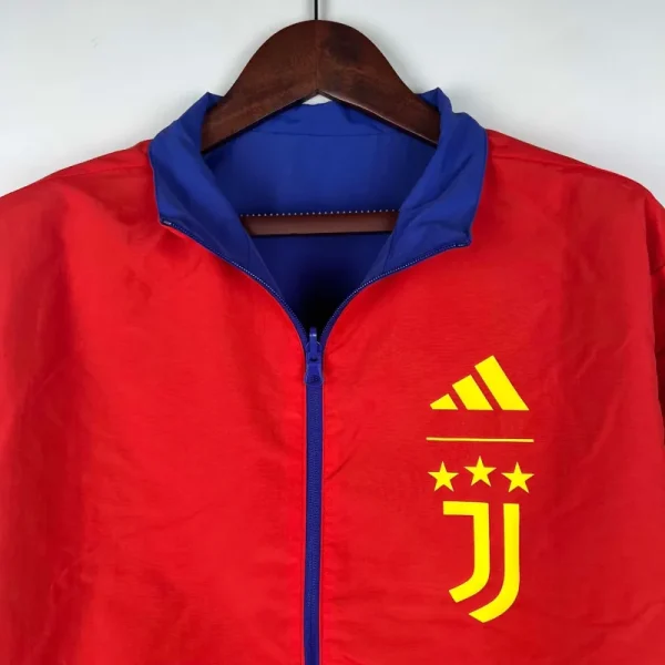 2023-2024 Juventus Reversible Windbreaker（Blue-red）Soccer Jersey 1:1 Thai Quality - Image 6