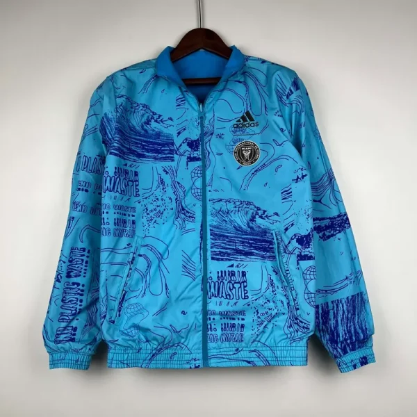 2023-2024 Inter Miami Reversible Windbreaker Blue Soccer Jersey 1:1 Thai Quality - Image 2