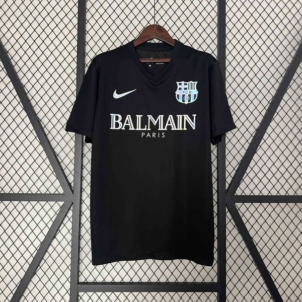 24-25 Barcelona Black Reflective Special Edition Soccer Shirt - Image 6