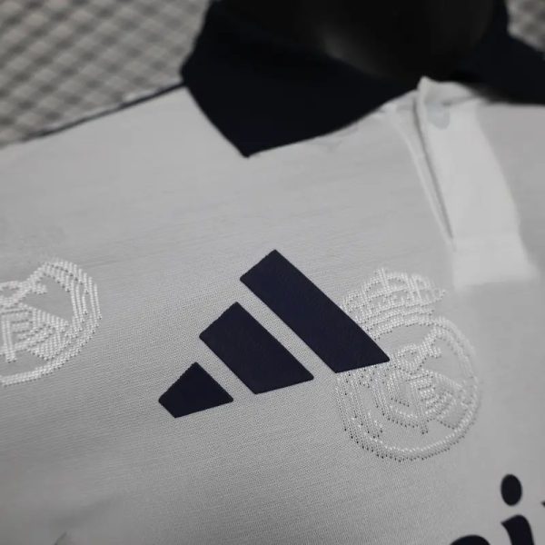 2025-26 Real Madrid Men's Polo Shirt White - Image 4