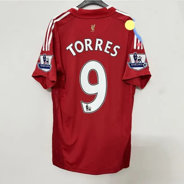 2008/09 Liverpool Gerrard #8 Torres #9 Retro Jersey Home - Image 8